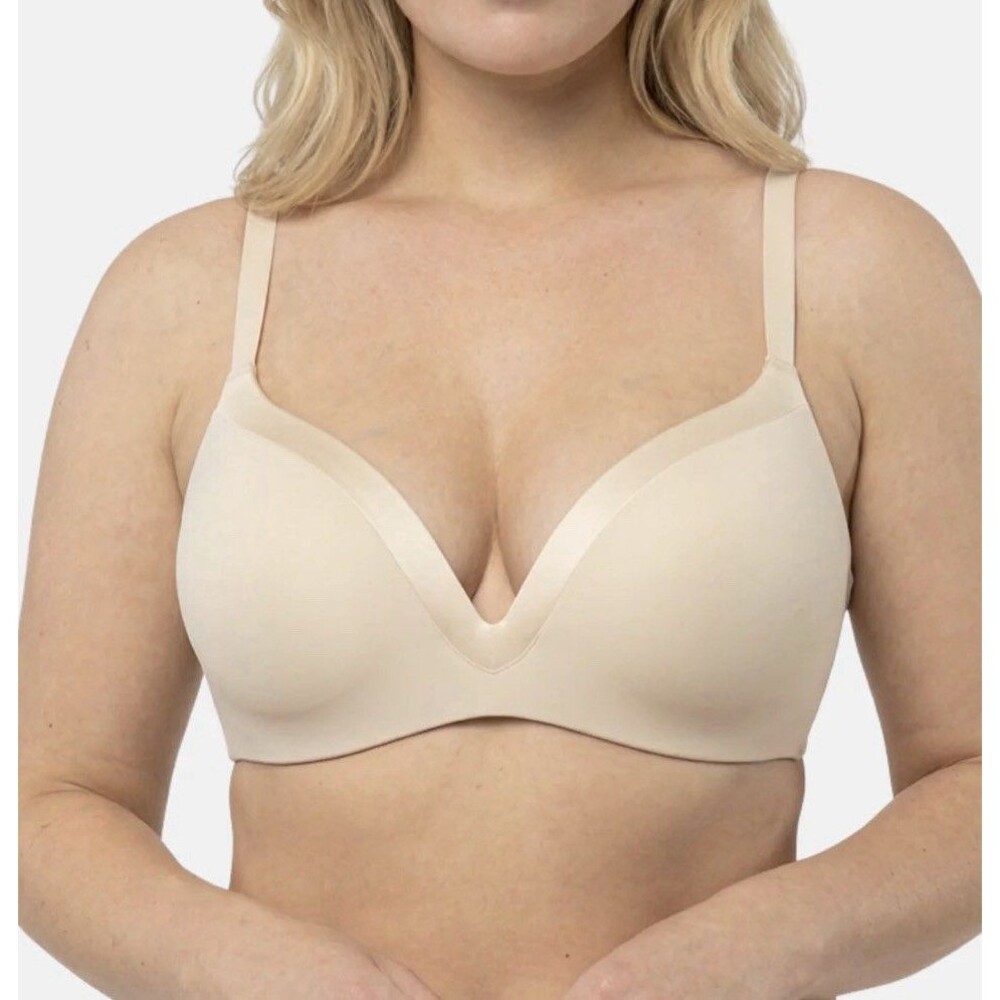 UNDEROUTFIT The Satin Grace Bra 3D Molded In Sand Sz XXL New